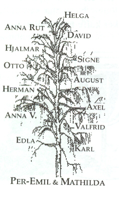 Family tree of the children of Per Emil